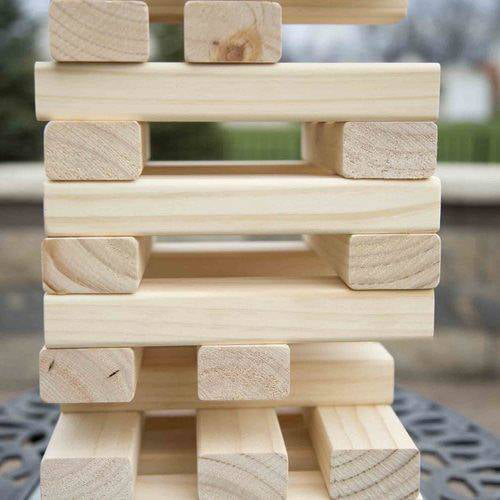 Nontraditional Giant Wooden Blocks Tower Stacking Game， Outdoor Yard Game， for Adults， Kids， Boys and Girls by Hey! Play!