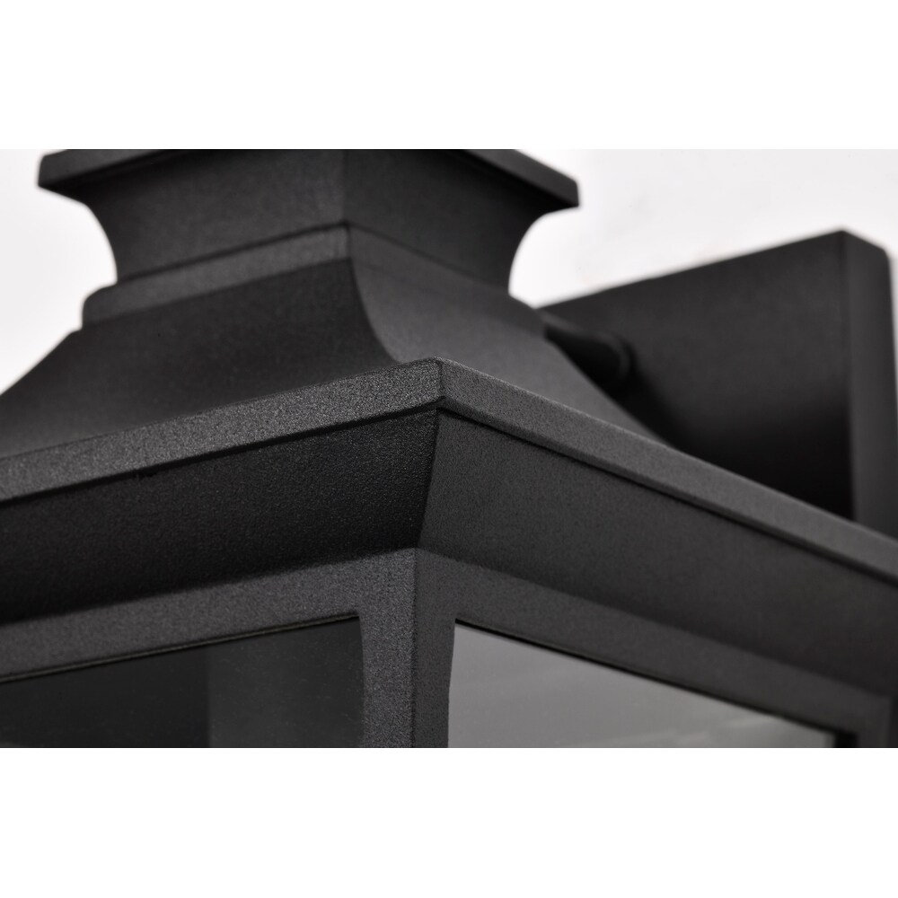 Jasper Outdoor Small Wall Light Matte Black Finish Clear Glass