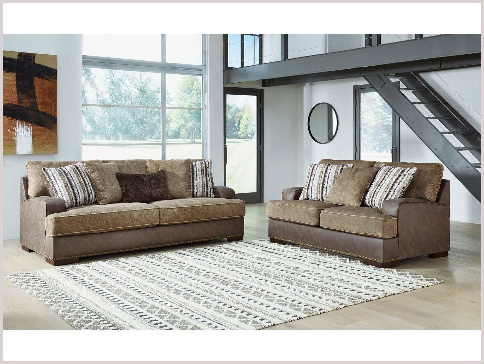 (Online Special Price) Alesbury Chocolate Living Room Set / 2pc