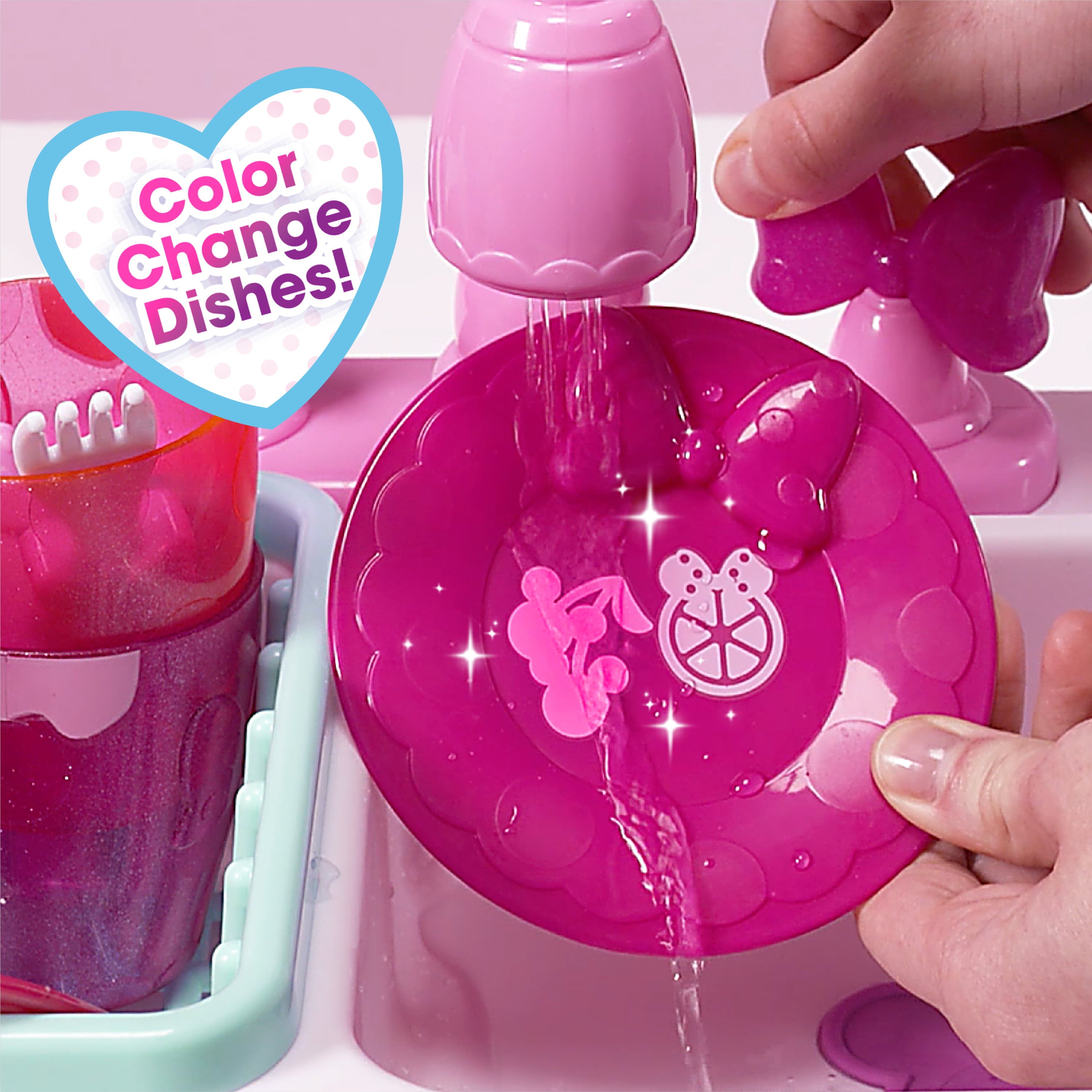 Minnie's Happy Helpers Magic Sink Set, Pretend Play Working Sink, Officially Licensed Kids Toys for Ages 3 Up, Gifts and Presents