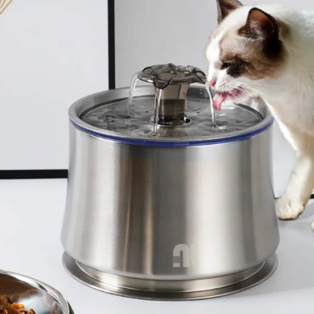 Cat Water Fountain Stainless Steel 84 oz./2.5 l H-D0102HAR8HW