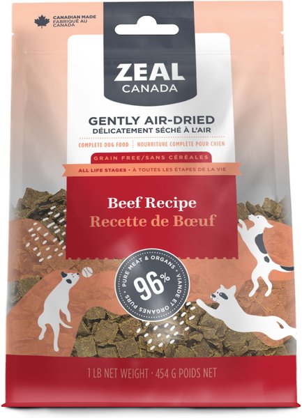 Zeal Canada Gently Beef Recipe Grain-Free Air-Dried Dog Food