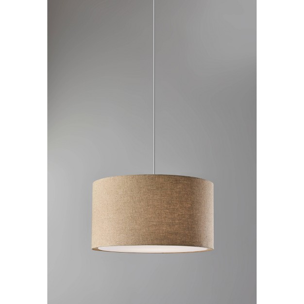 Harvest Large Drum Pendant Natural Adesso