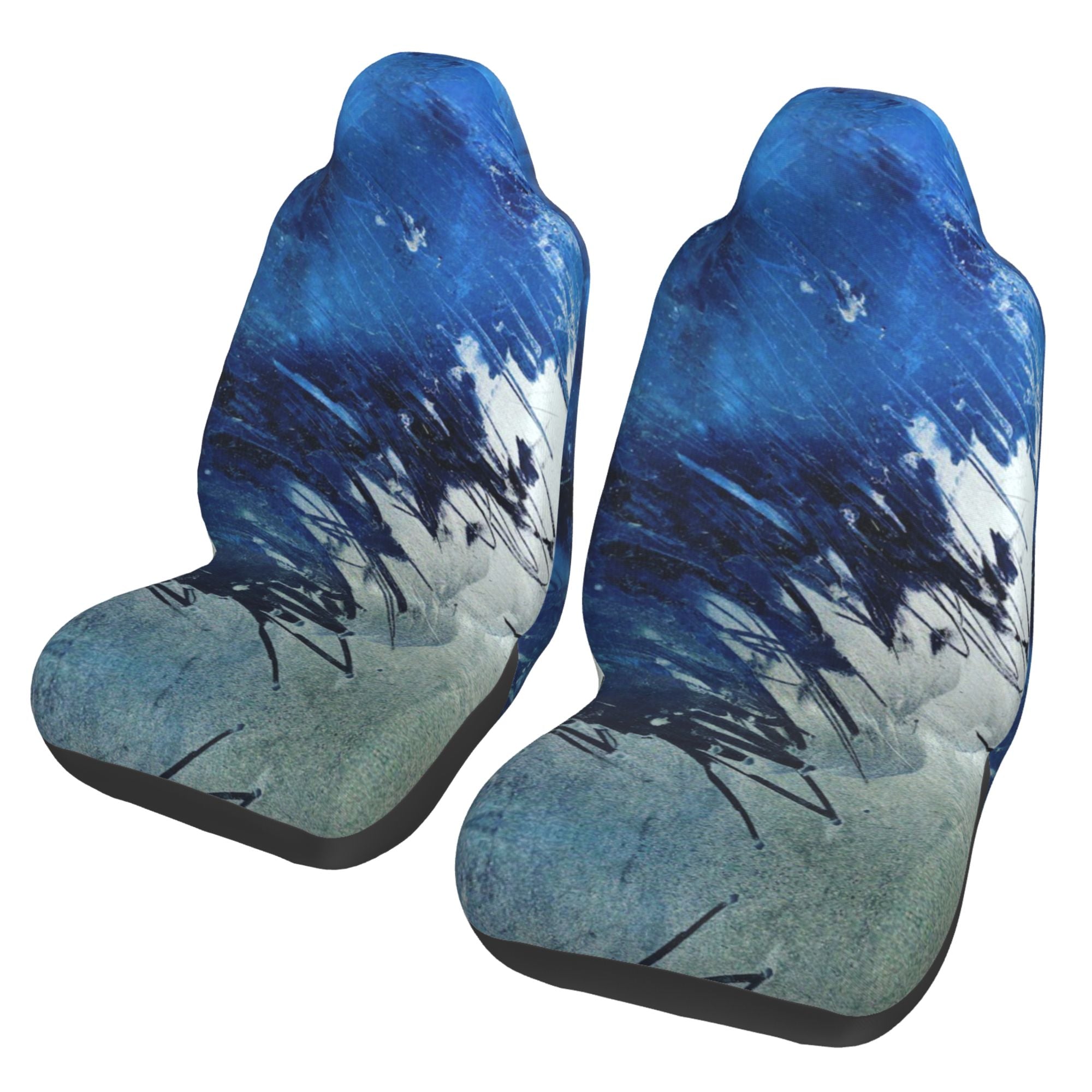 ZICANCN Car Seat Cover Blue Abstract Ink Car Front Seat Covers Protectors ， Automotive Seat Covers for Cars Trucks Suv