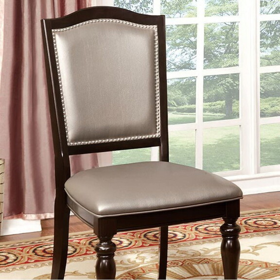 Classic Contemporary Set of 2 Arm Chairs Dark Waln...