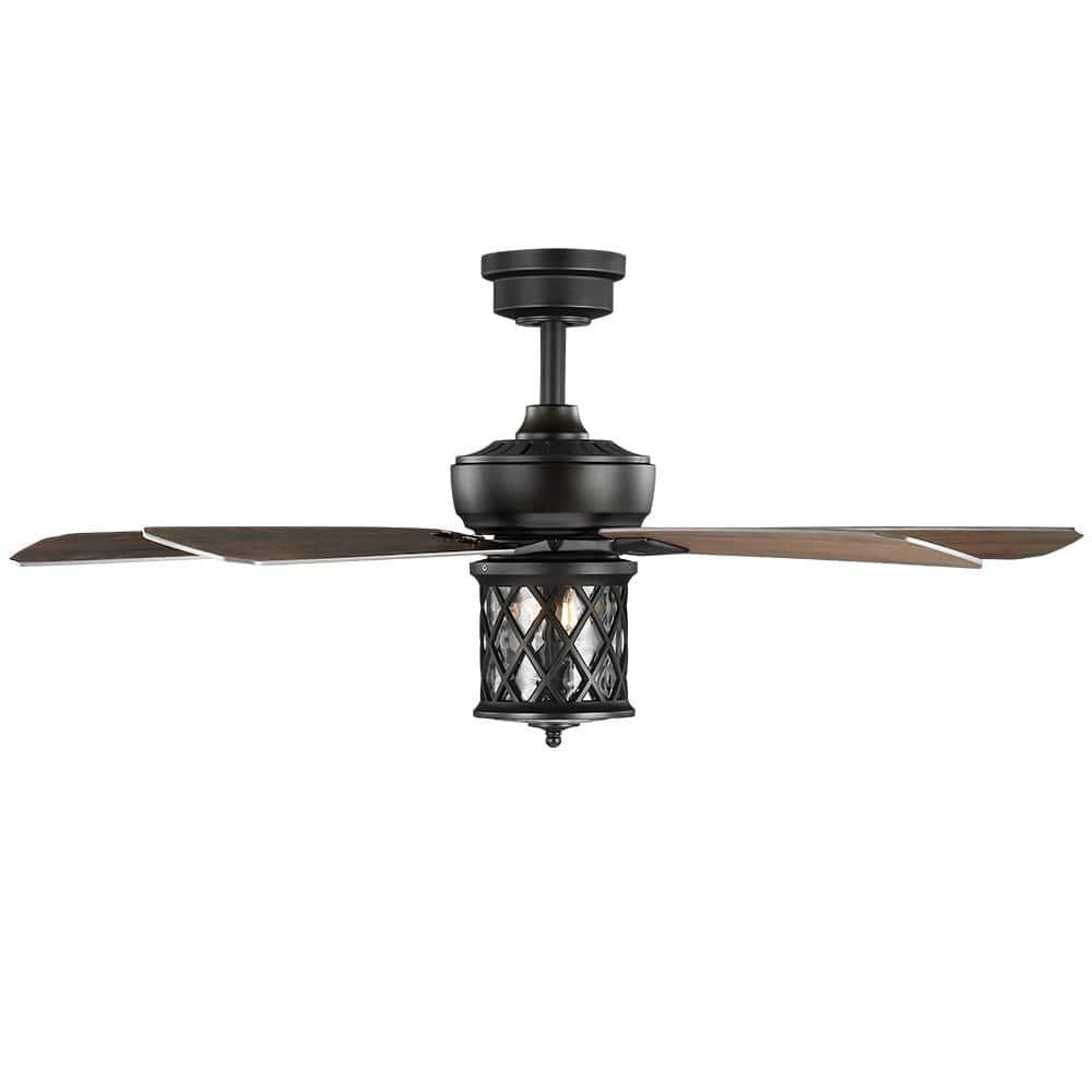 Home Decorators Collection Pine Meadows 52 in IndoorOutdoor LED Bronze Damp Rated Downrod Ceiling Fan with Dimmable Light Kit and Remote Control