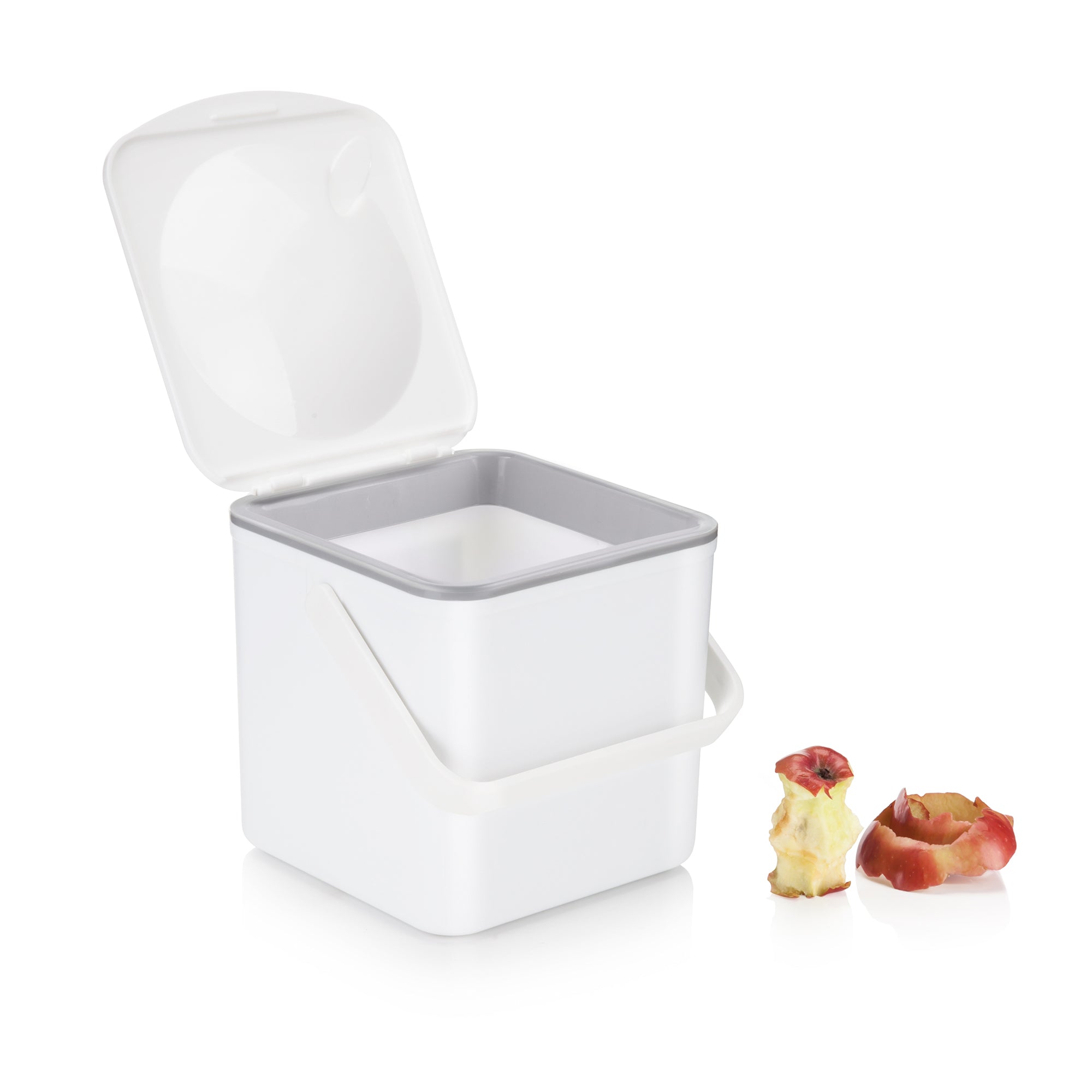 Minky Homecare 0.9 gal White Plastic Kitchen Composting Bin