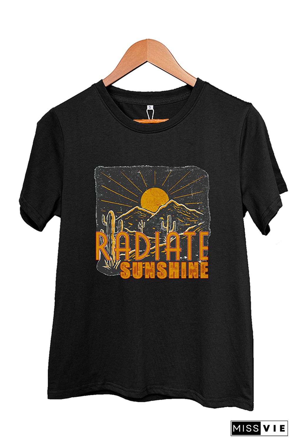 Radiate Sunshine Cactus Desert Graphic Tee Wholesale