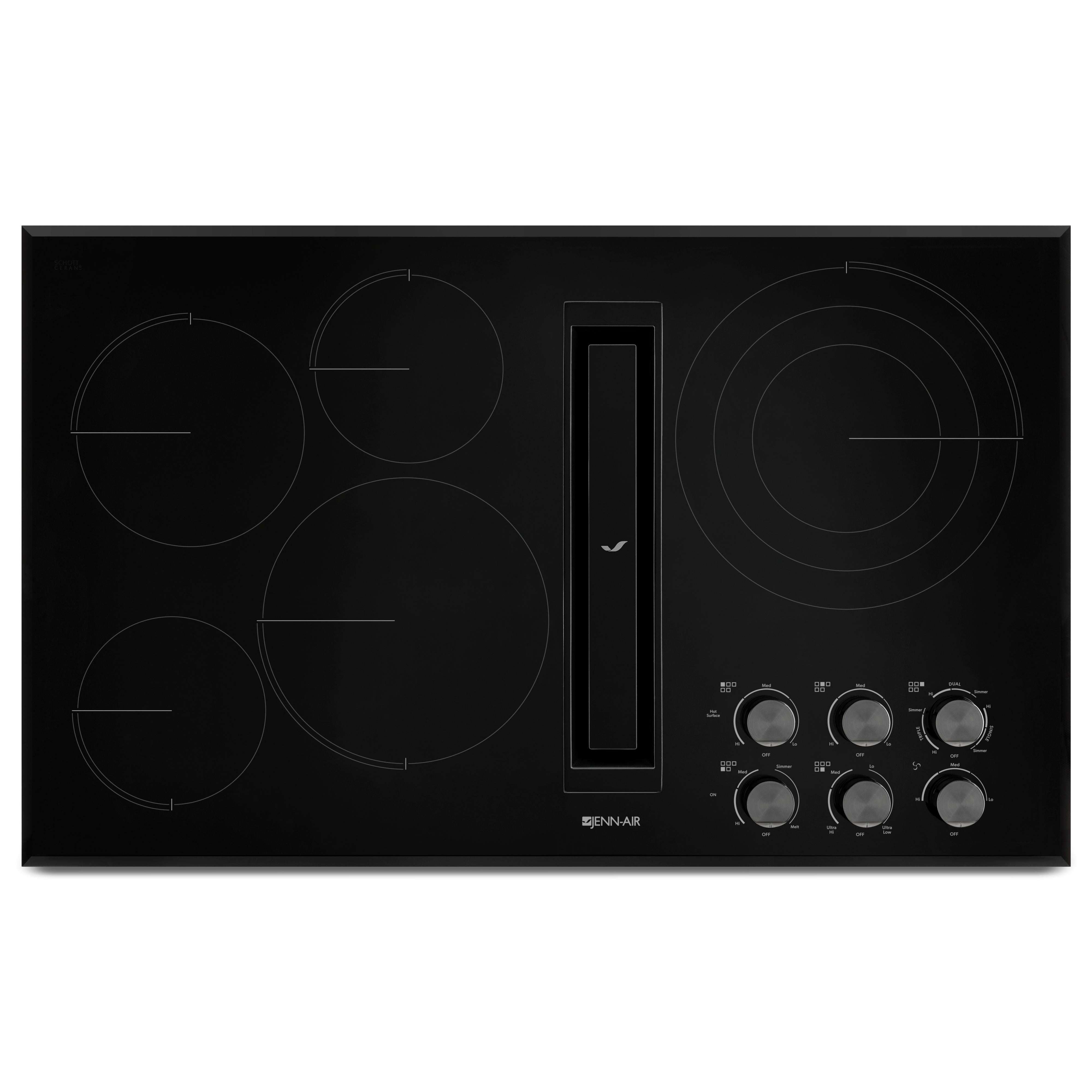 JennAir 36-inch Built-In Electric Cooktop with JX3�Downdraft Ventilation JED3536GB