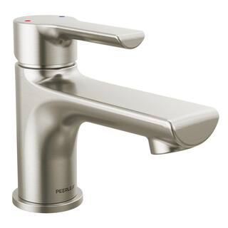 Peerless Flute Single-Handle Single-Hole Bathroom Faucet with 0.5 GPM in Brushed Nickel P1512LF-BN-M-0.5