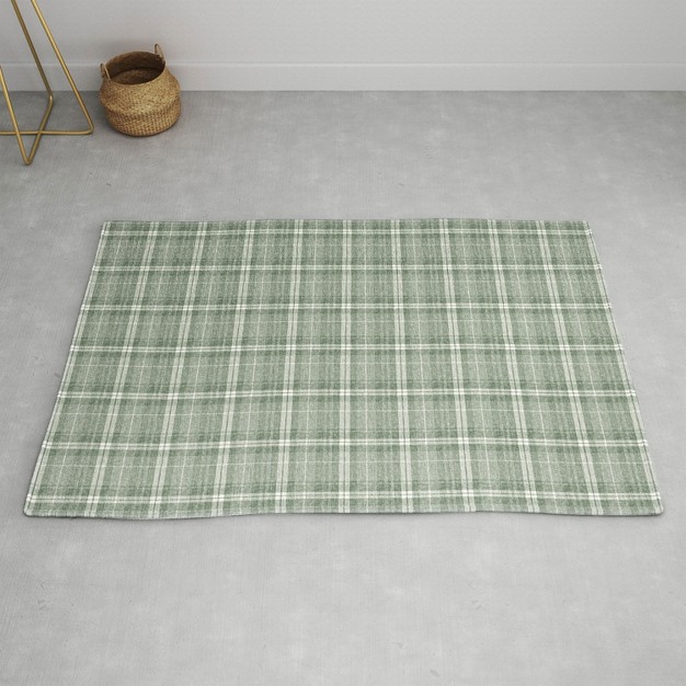 Little Arrow Design Co Fall Plaid Sage Rug Deny Designs