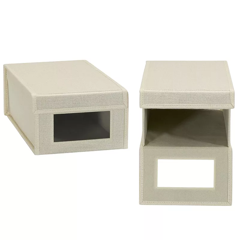 Household Essentials Small Drop-Front Shoe Box 2-pack Set