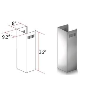 ZLINE Kitchen and Bath 9 ft. to 10 ft. Ceiling Adjustable 1-Piece Chimney Extension Kit 1PCEXT-KBKL2KL3