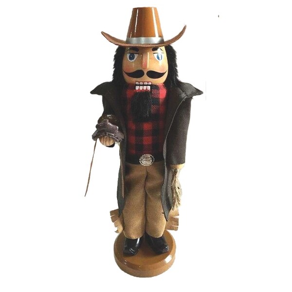 14 inch Leather Duster Cowboy Nutcracker