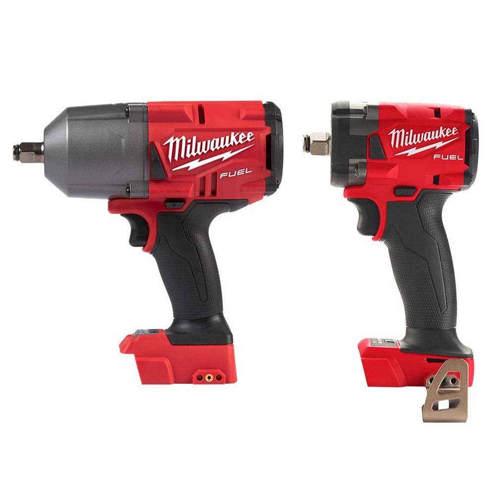 MW M18 FUEL 18V Lithium-Ion Brushless Cordless 12 in. Impact Wrench with Compact Impact Wrench (2-Tool) 2767-20-2855-20