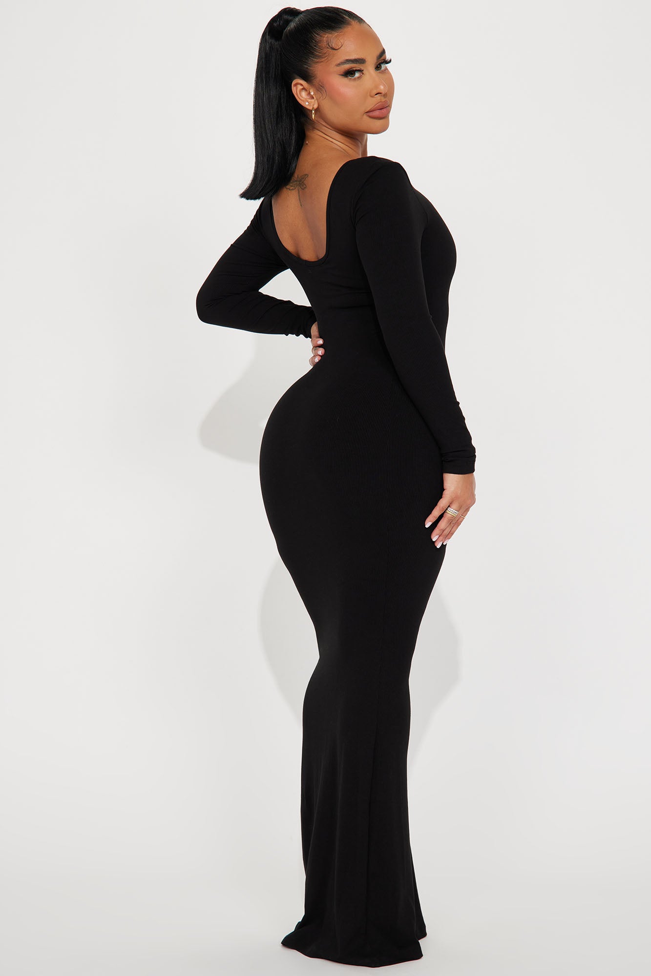 Ariana Shapewear Maxi Dress - Black