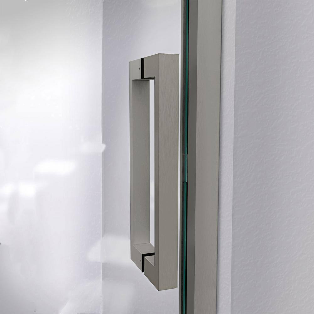 DreamLine Mirage-Z 60 in. W x 72 in. H Frameless Sliding Shower Door in Brushed Nickel SHDR-1960724-04