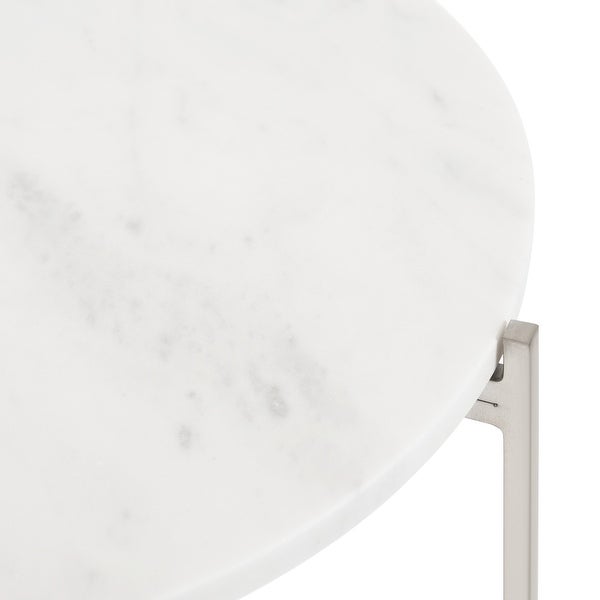 Kate and Laurel Lavish Marble Side Table