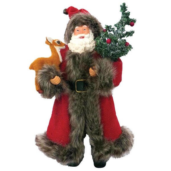 Santa Claus and Little Reindeer Christmas Figure