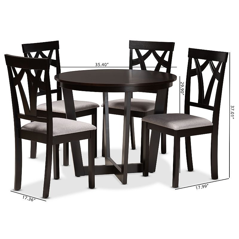 Baxton Studio Telma Dining Table 5-Piece Set