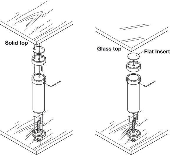 Hafele Countertop Support Angled