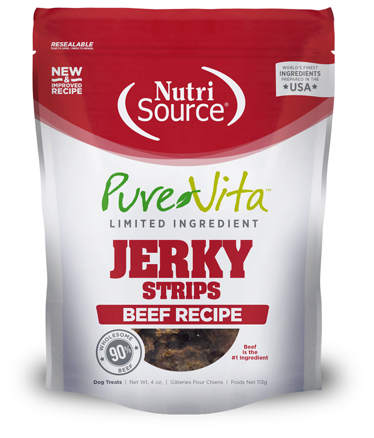 PureVita Limited Ingredient 96% Beef Jerky Holistic Dog Treats