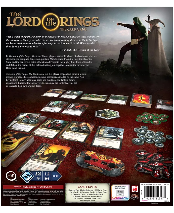 Fantasy Flight Games the Lord of the Rings the Card Game Revised Core Set 509 Piece