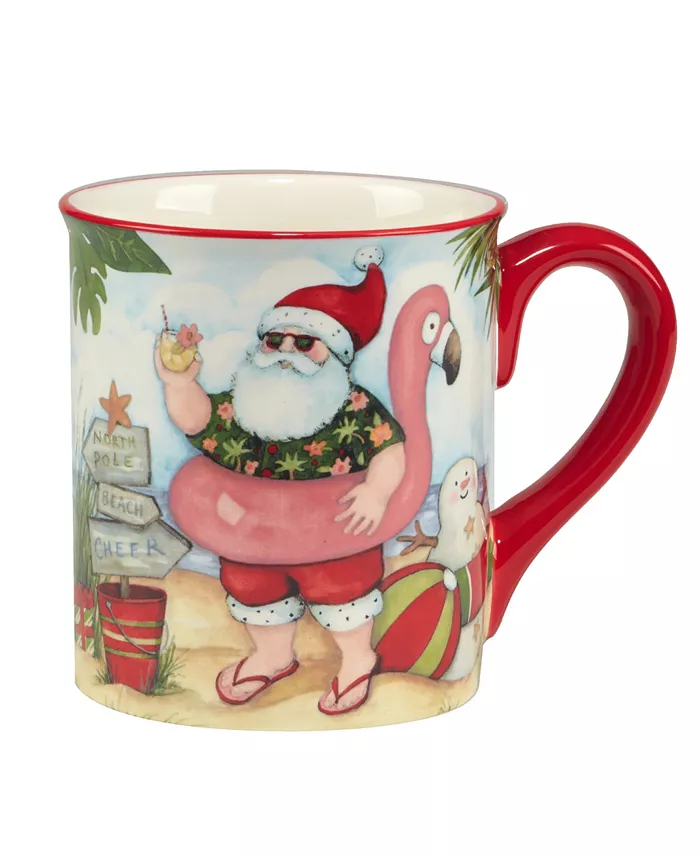 Certified International Santa's Wish 16 oz Mugs Set of 4