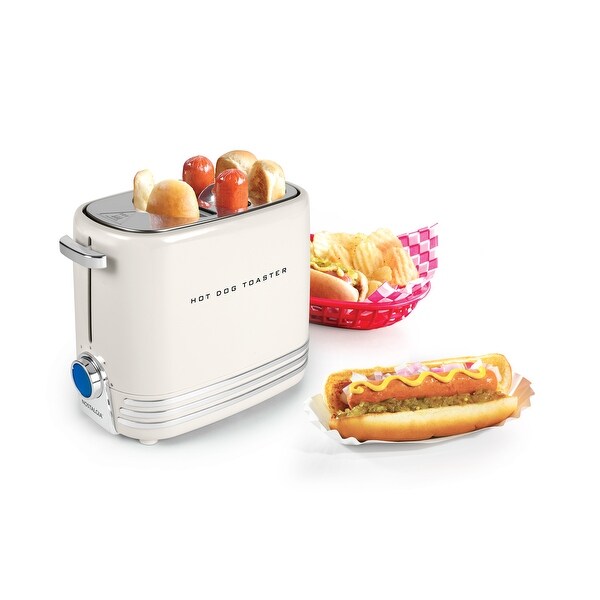 Nostalgia Adjustable 5 Setting Retro Pop Up Hot Dog Toaster