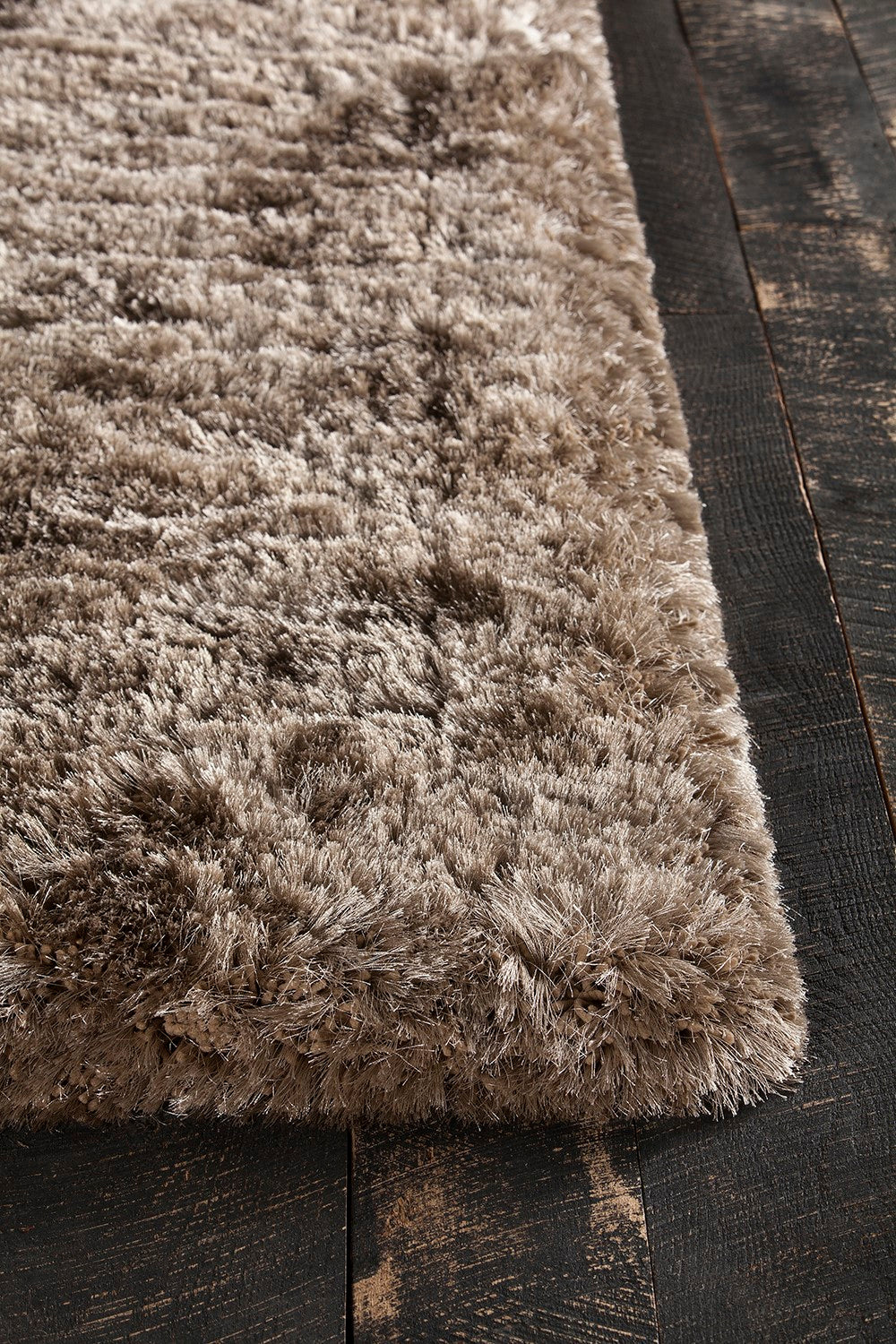 Giulia Brown Hand Woven Shag Rug