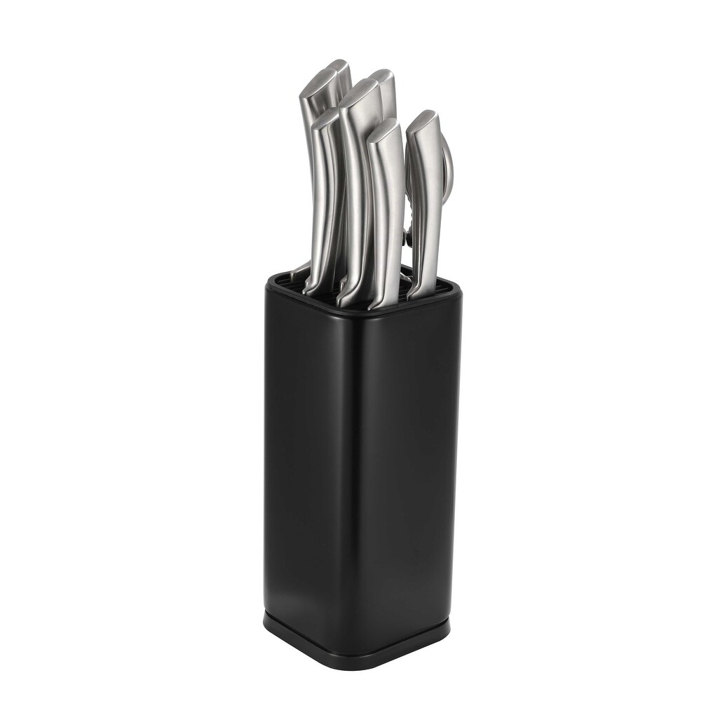 Dura Living Universal Knife Block Holder  Stainless Steel Organizer  Space Saving Storage Stand  (knives not in included)