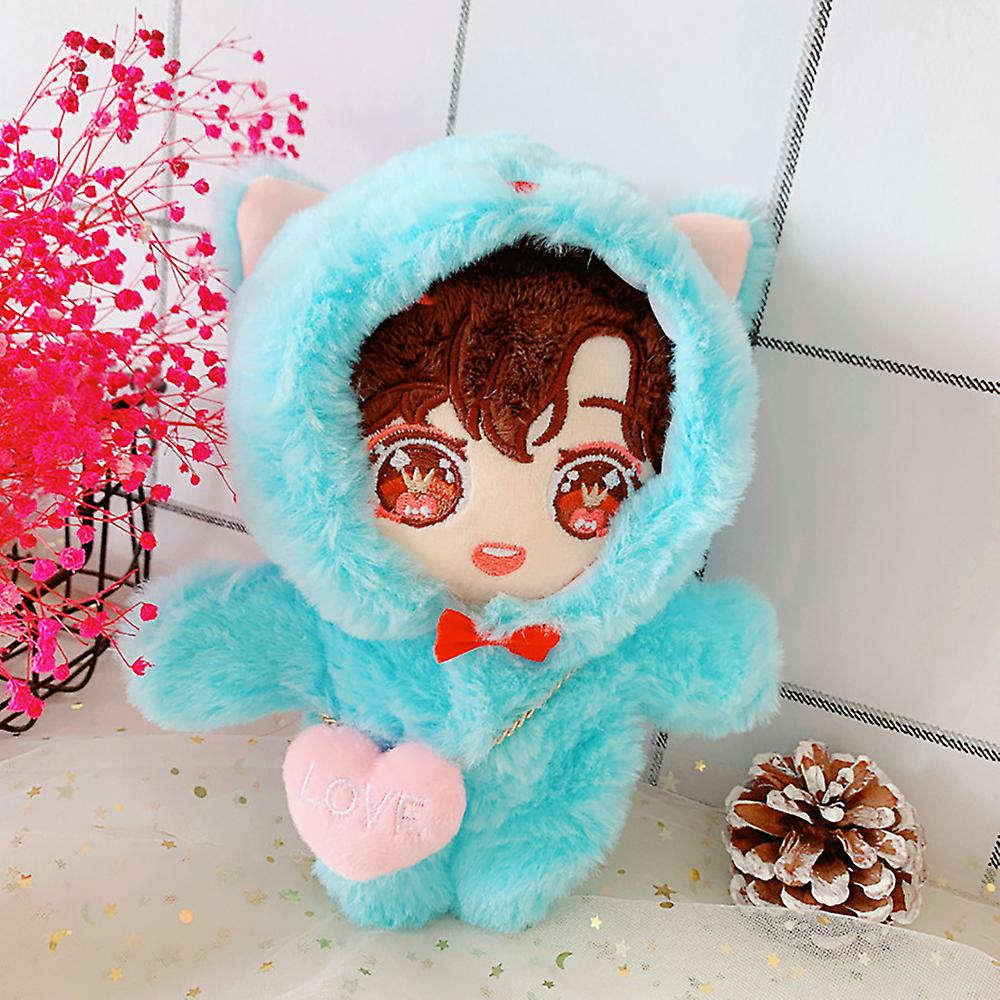 8in Doll Dressup Blue Onesies Backpack 20cm Plush Doll Clothes