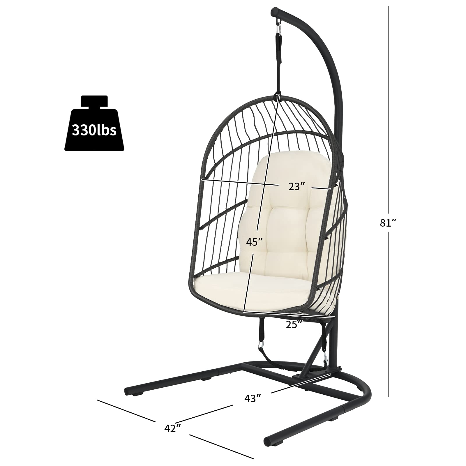 Giantex Hanging Egg Chair with Stand