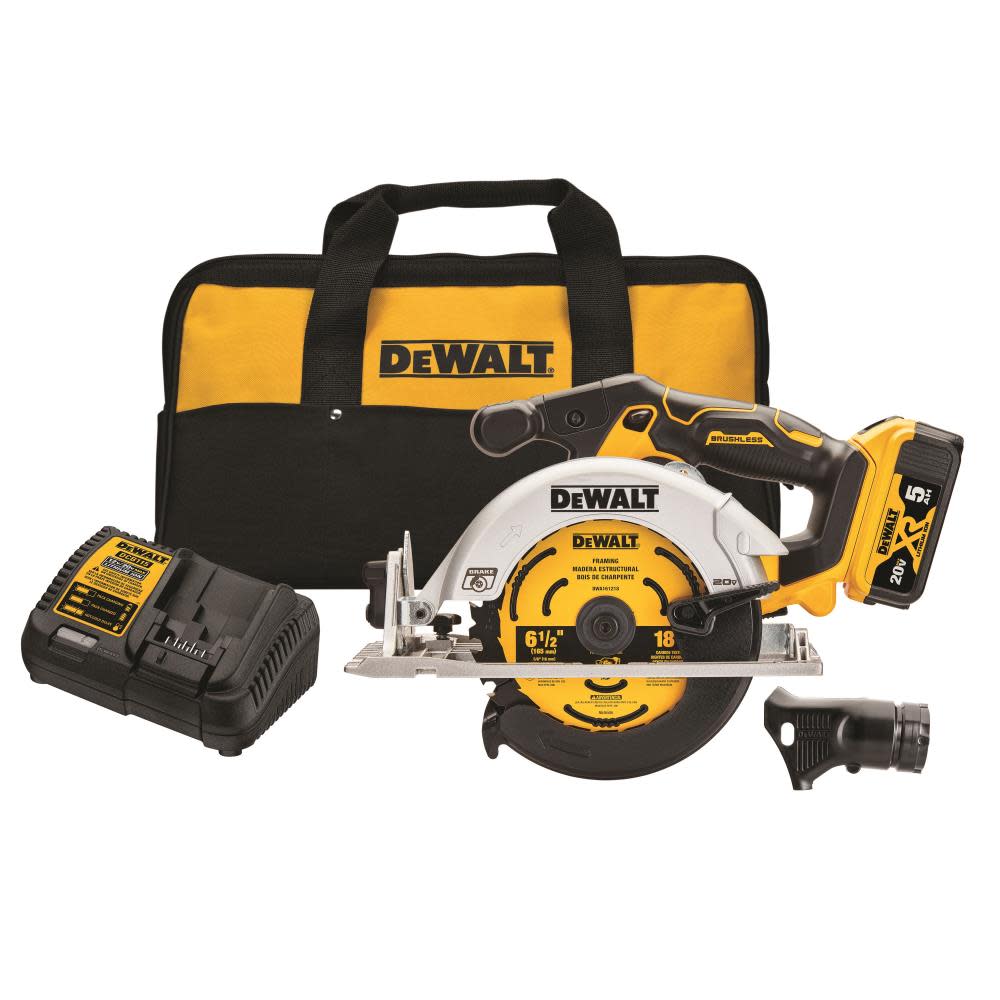 20V MAX 6-1/2 in. Brushless Cordless Circular Saw Kit ;