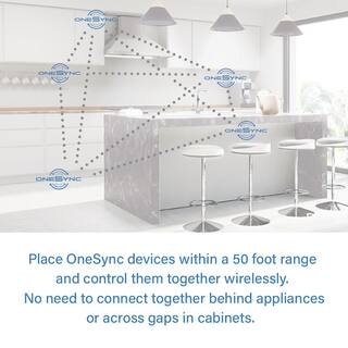 Feit Electric 20.5 in. (Fits 24 in. Cabinet)Direct Wire Integrated LED White Linkable Onesync Under Cabinet Light Color Changing CCT UCL24FP5CCTCAG3