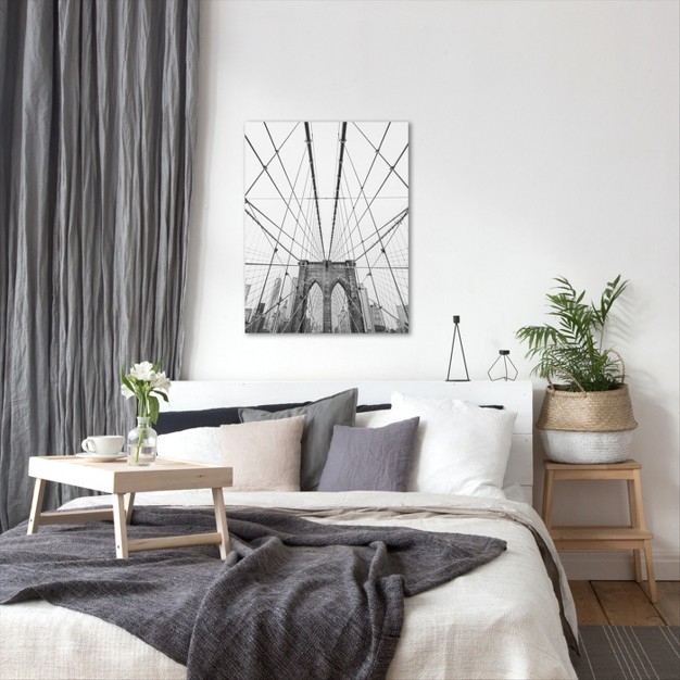 Americanflat Architecture Brooklyn Bridge By Sisi And Seb Unframed Canvas Wall Art