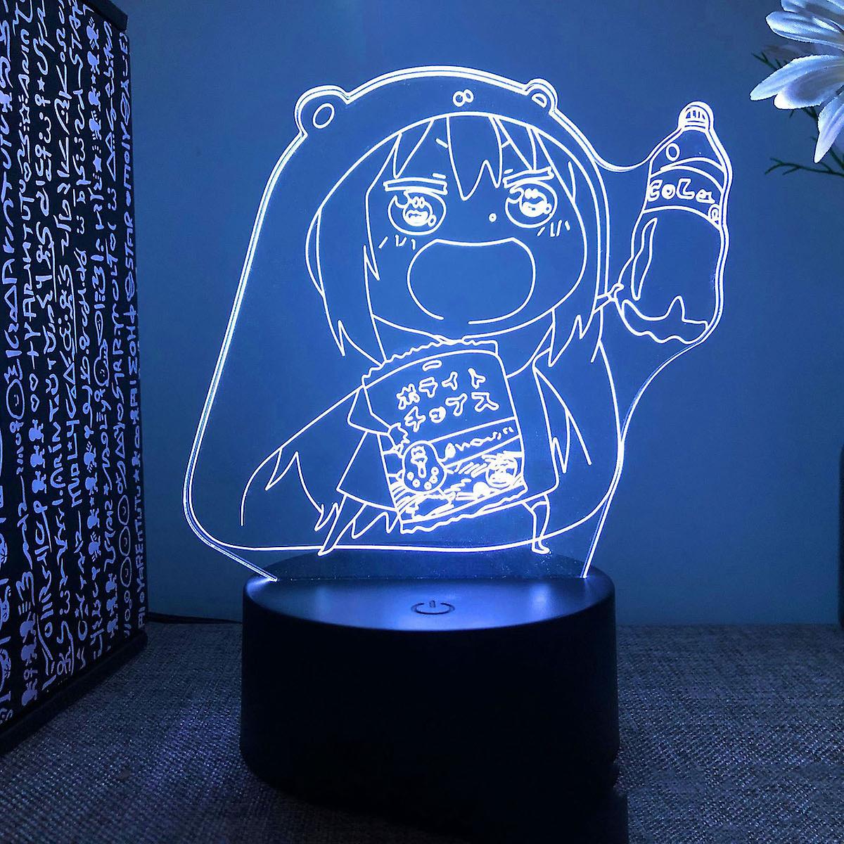 Himouto Umaru-chans Illusion Lamp 3d Night Light With 16 Color Change Remote Control，room Dcor