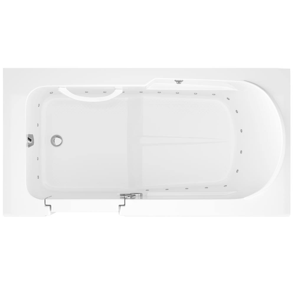 Universal Tubs HD Series 30 in. x 60 in. Left Drain Step-In Walk-In Air Tub in White HDSI3060LWA