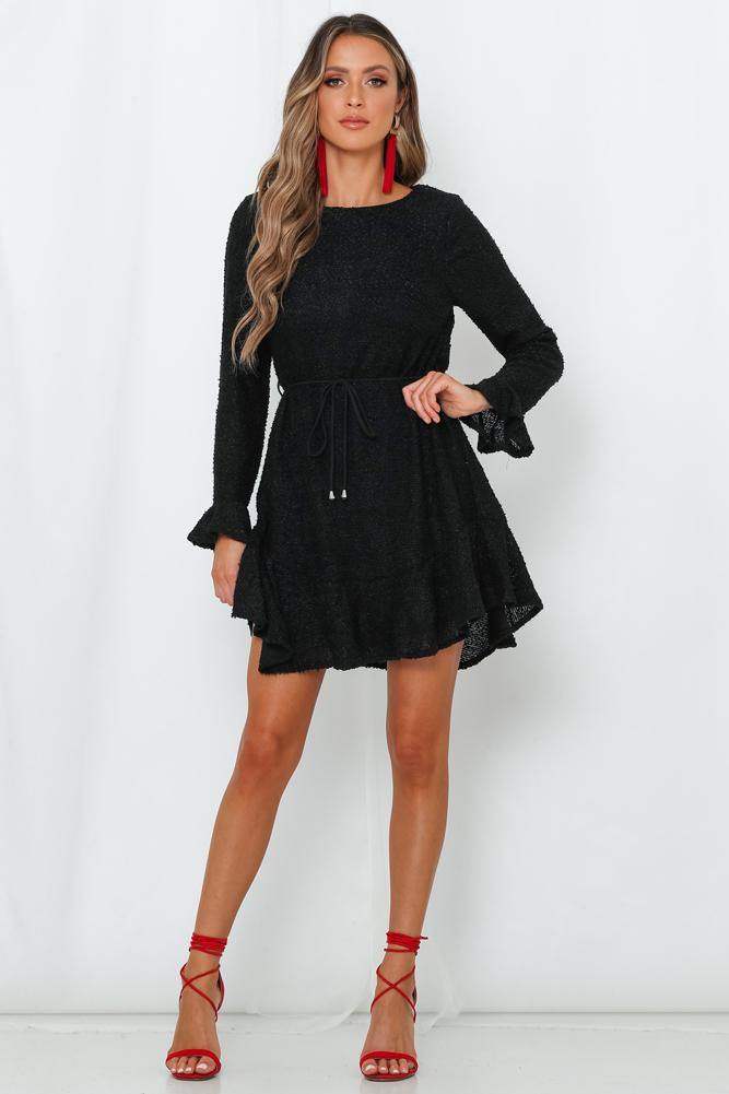 Keep Me Warm At Night Dress Black