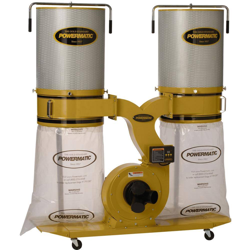 Powermatic PM1900TX-CK3 3HP 3PH Dust Collector with 2M Canister FILTER 1792074K