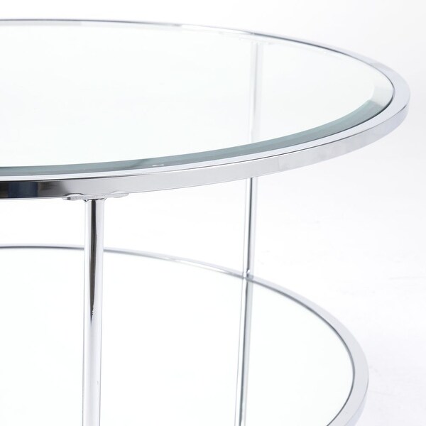 Rambix Glam Cocktail Table， Chrome