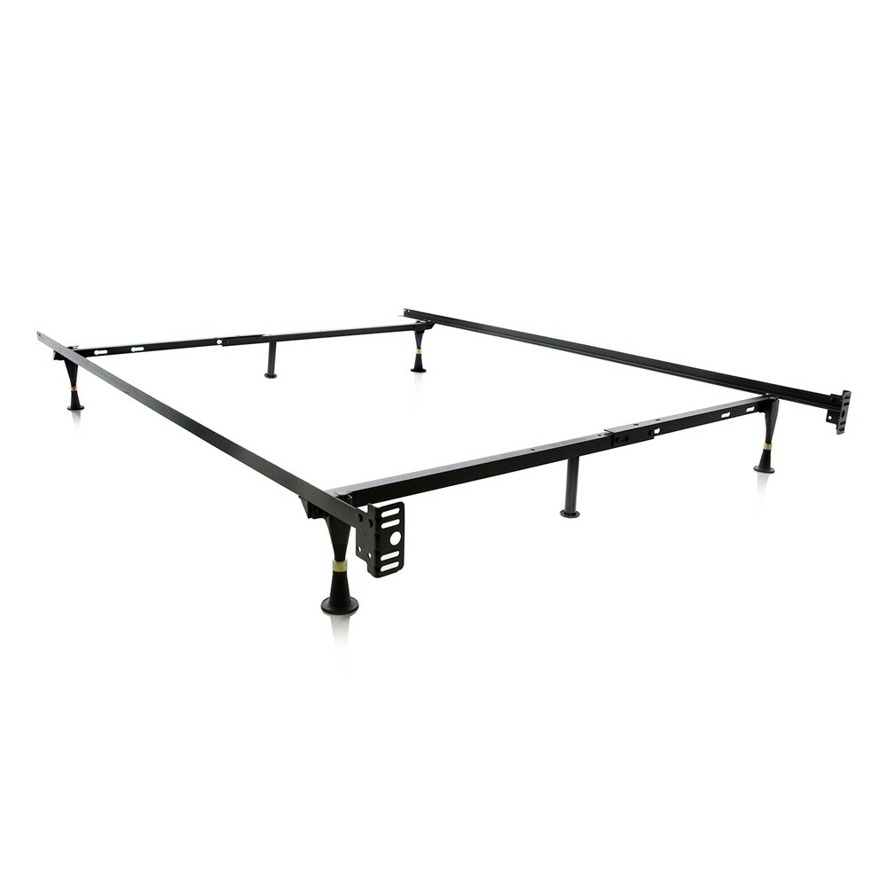 Brookside Metal Full/ Twin Heavy duty Adjustable Bed Frame with Glides