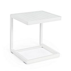 Table d'appoint déportée pour bain de soleil - Cali BIZZOTTO Blanc