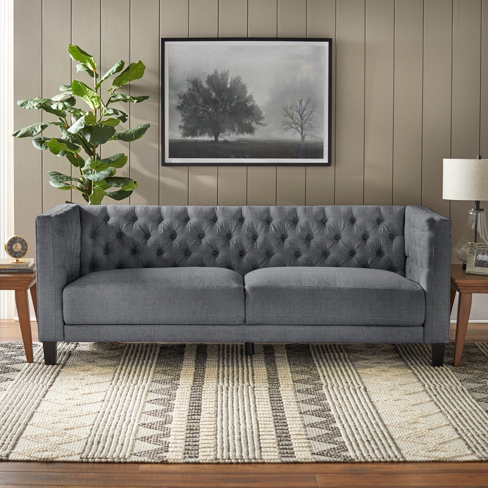 Lifestorey Modern Chesterfield Back Sofa and Chair Set