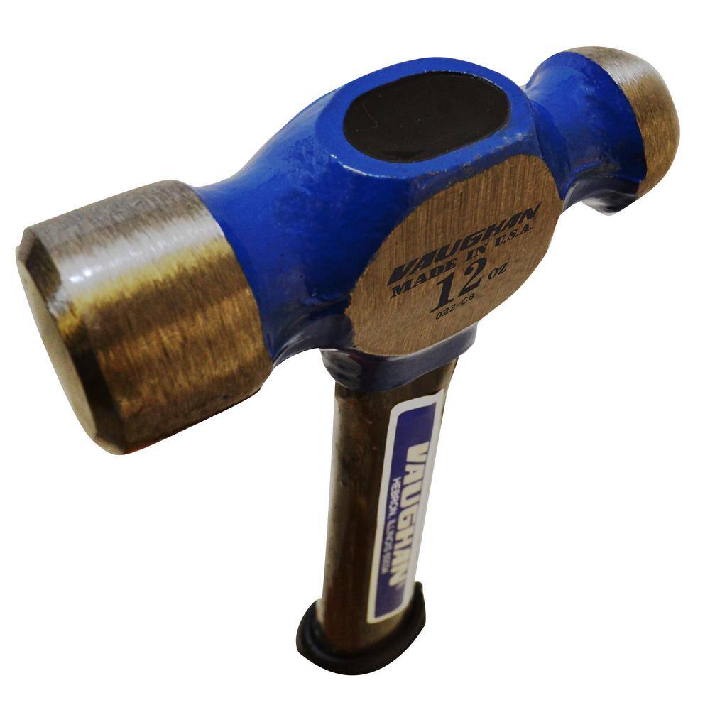 Vaughan 12 oz. Steel Ball Pein Hammer with 13 in. Fiberglass Handle FS2012