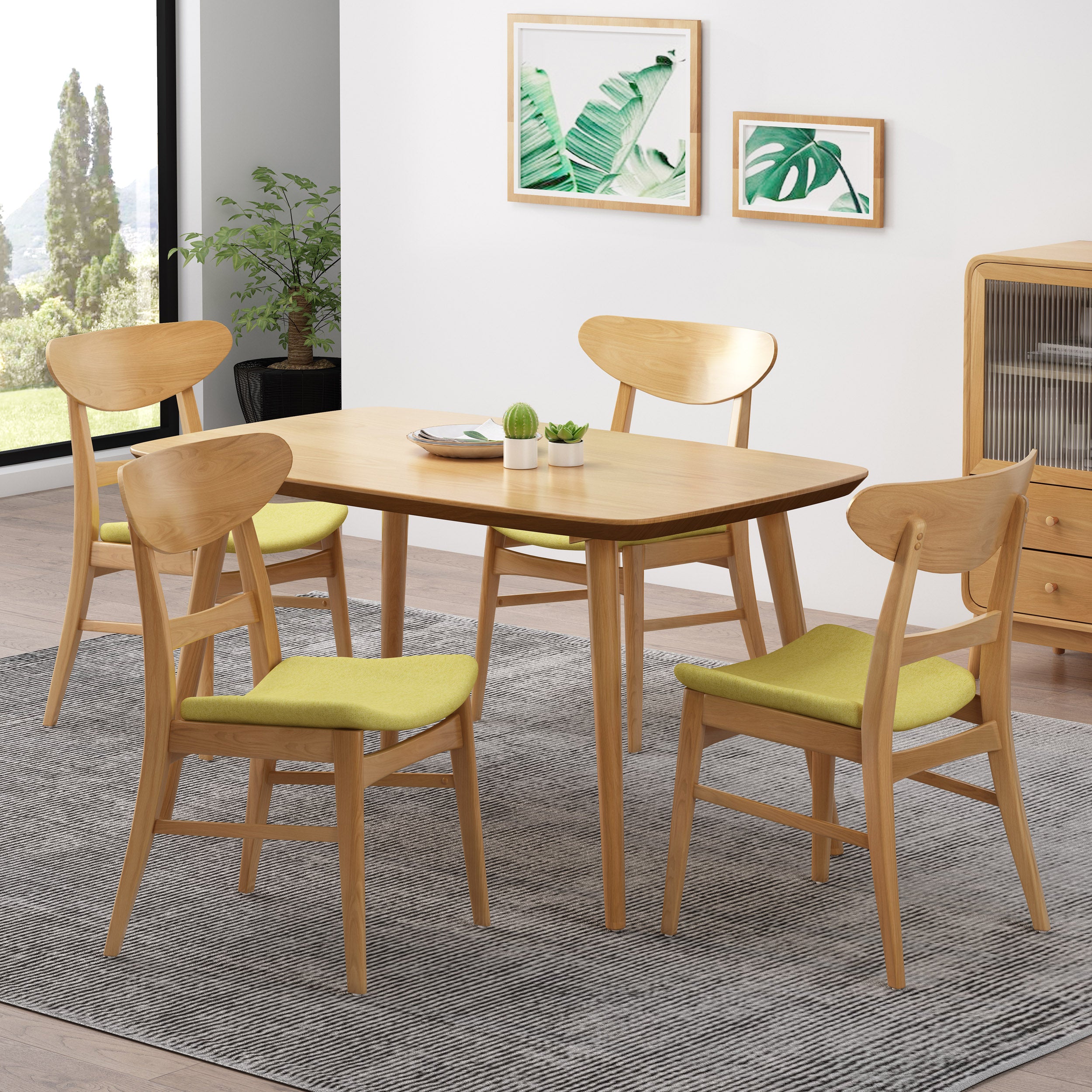 Isador Mid-Century Modern Dining Chairs (Set of 4)