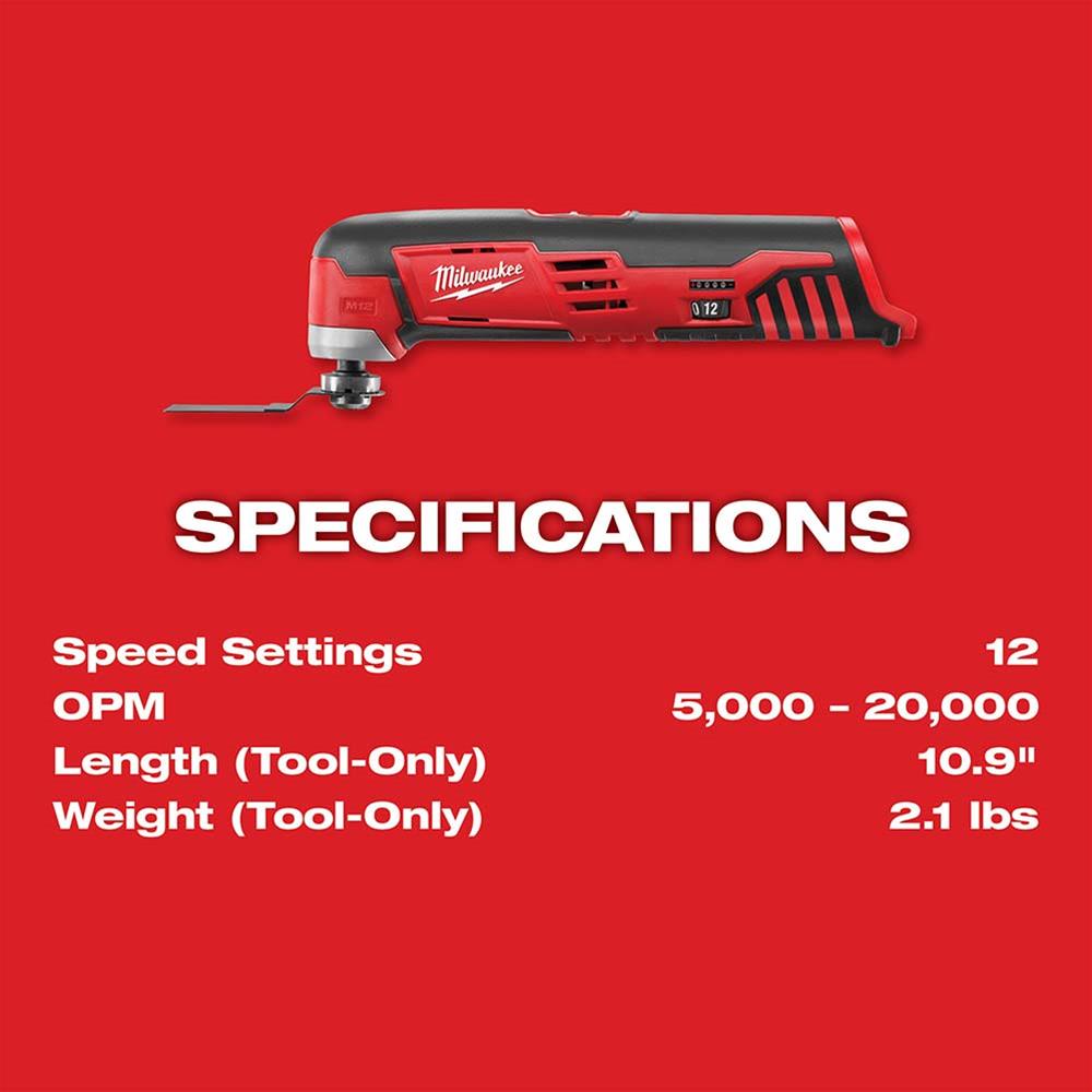 Milwaukee Tool 2426-20 Milwaukee M12 Cordless Multi-Tools