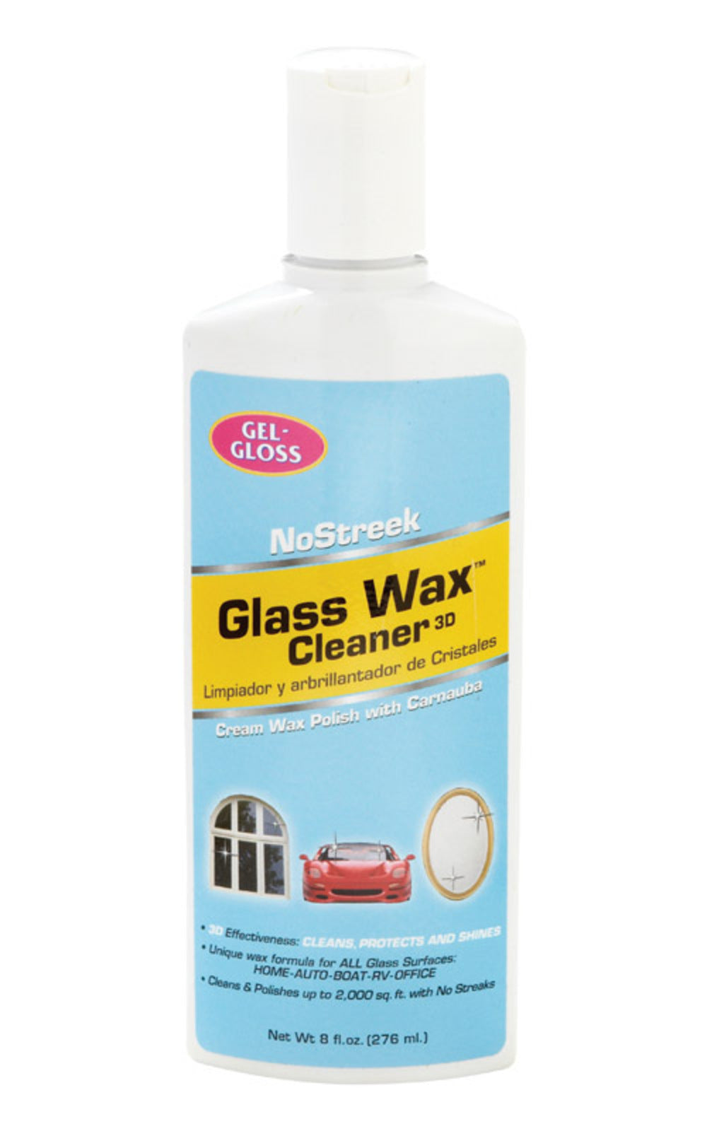 GLASS WAX CLEANER 8OZ