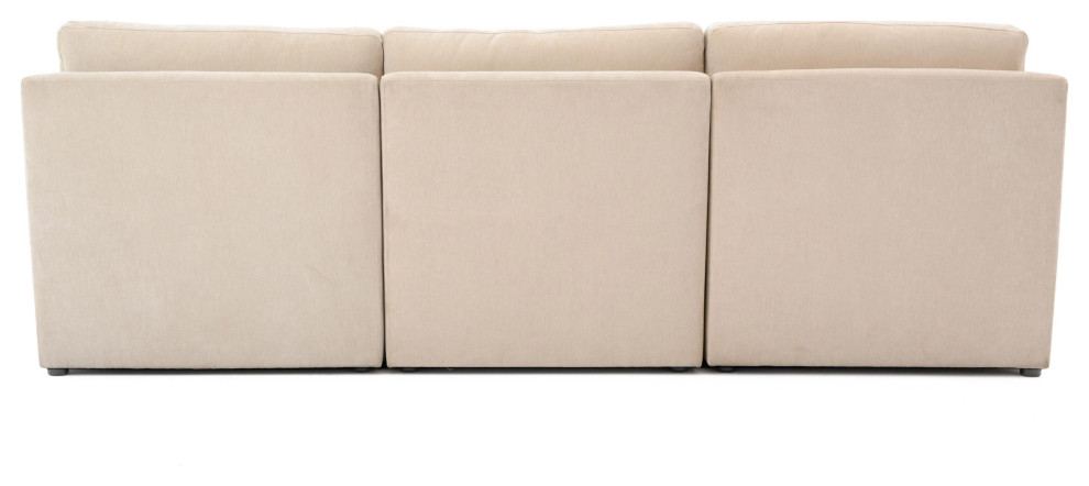 Aiden Beige Modular Sofa   Beige   Transitional   Sofas   by First of a Kind USA Inc  Houzz