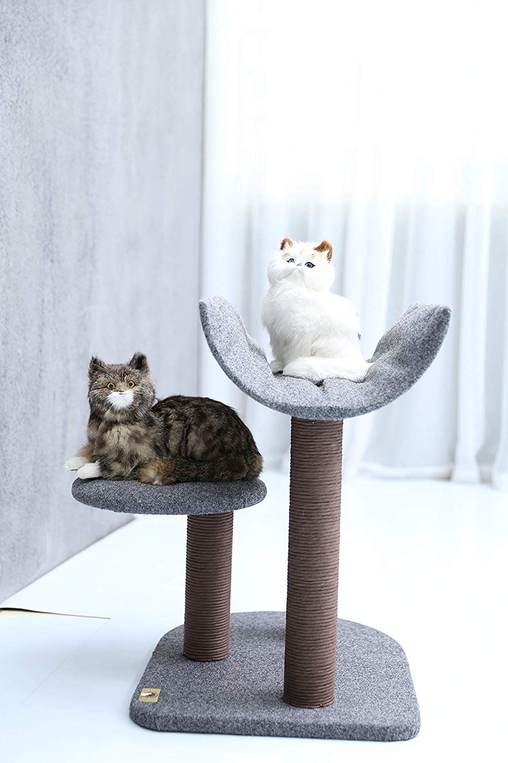 Catry Gray and Brown Cradle Style Cat Tree， Size 20